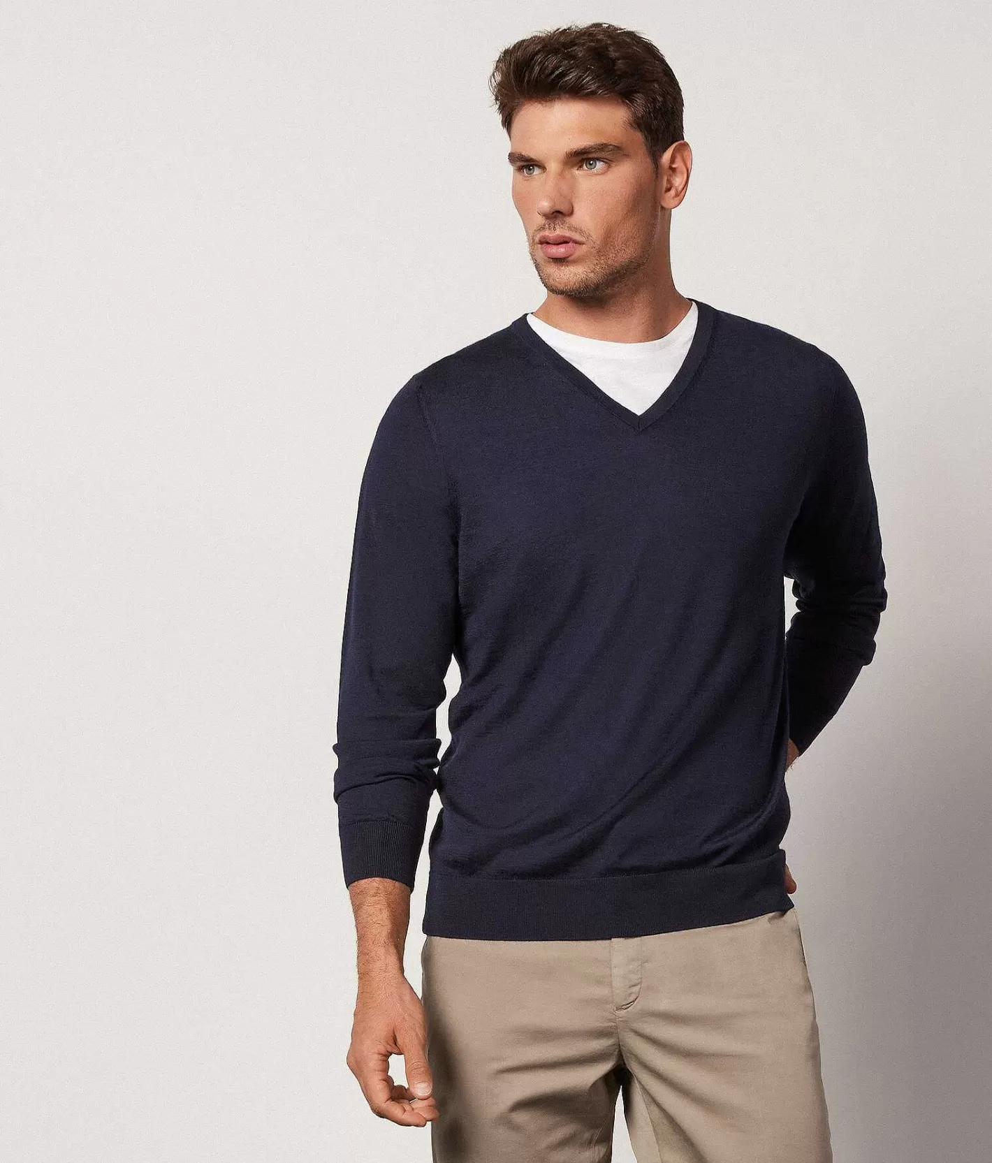 Falconeri Maglia Scollo V In Cashmere Ultrafine Cheap