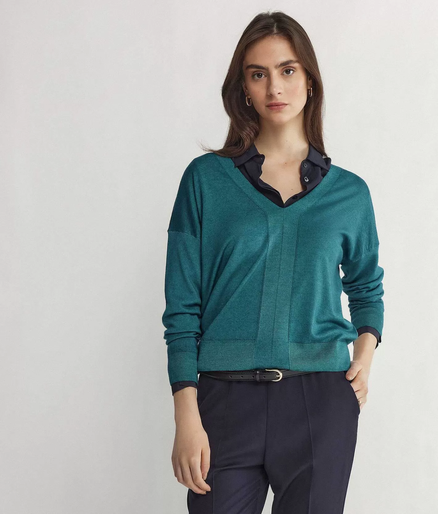 Falconeri Maglia Scollo V In Cashmere Ultrafine Cheap