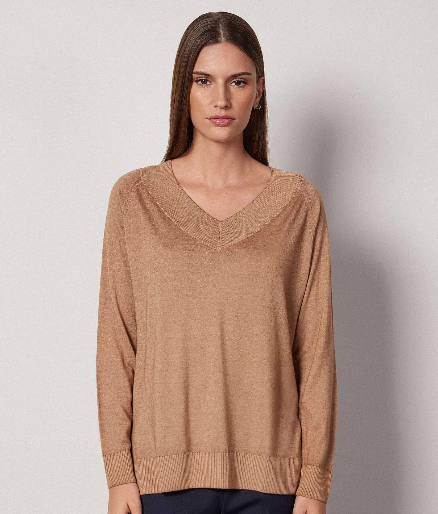 Falconeri Maglia Scollo V In Cashmere Ultrafine Flash Sale