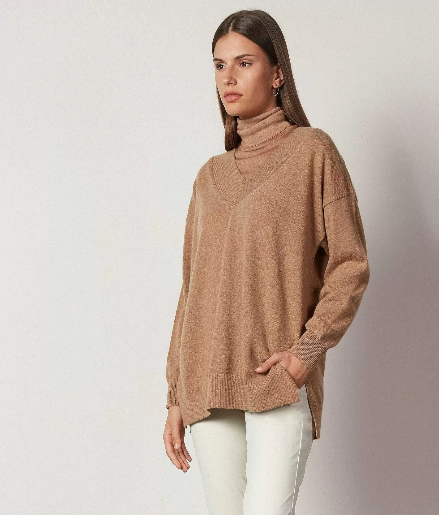 Falconeri Maximaglia In Cashmere Ultrasoft Scollo A V Flash Sale