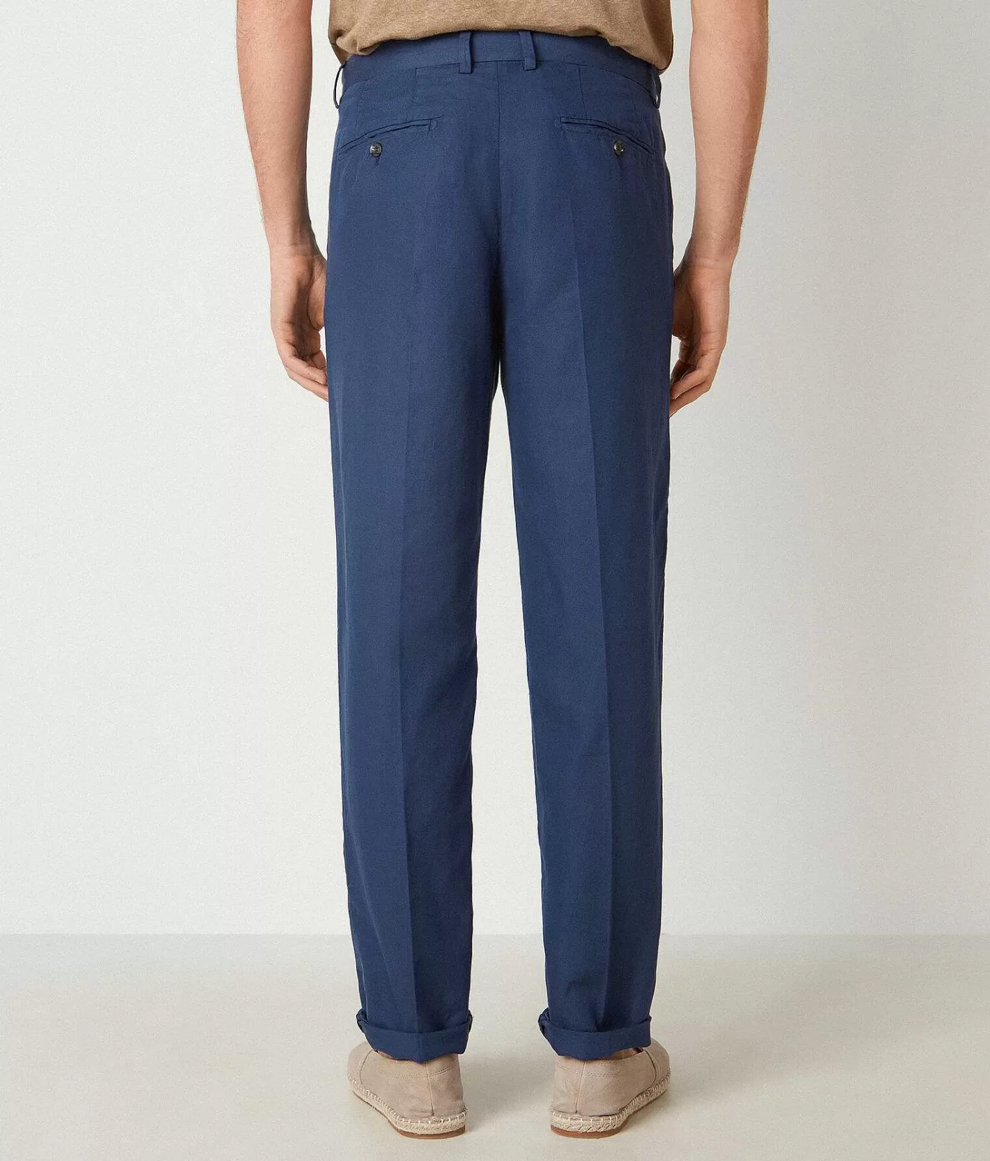 Falconeri Pantalone Chino In Lino Cotone Online