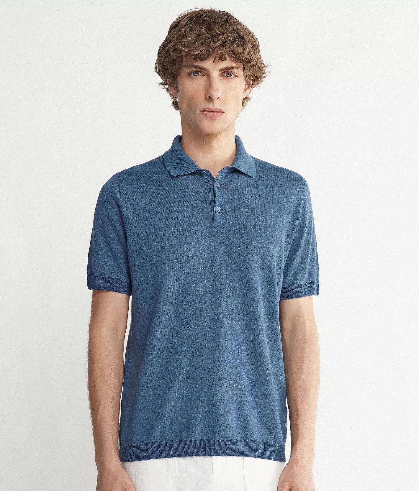 Falconeri Polo Maniche Corte In Lino Cotone Clearance