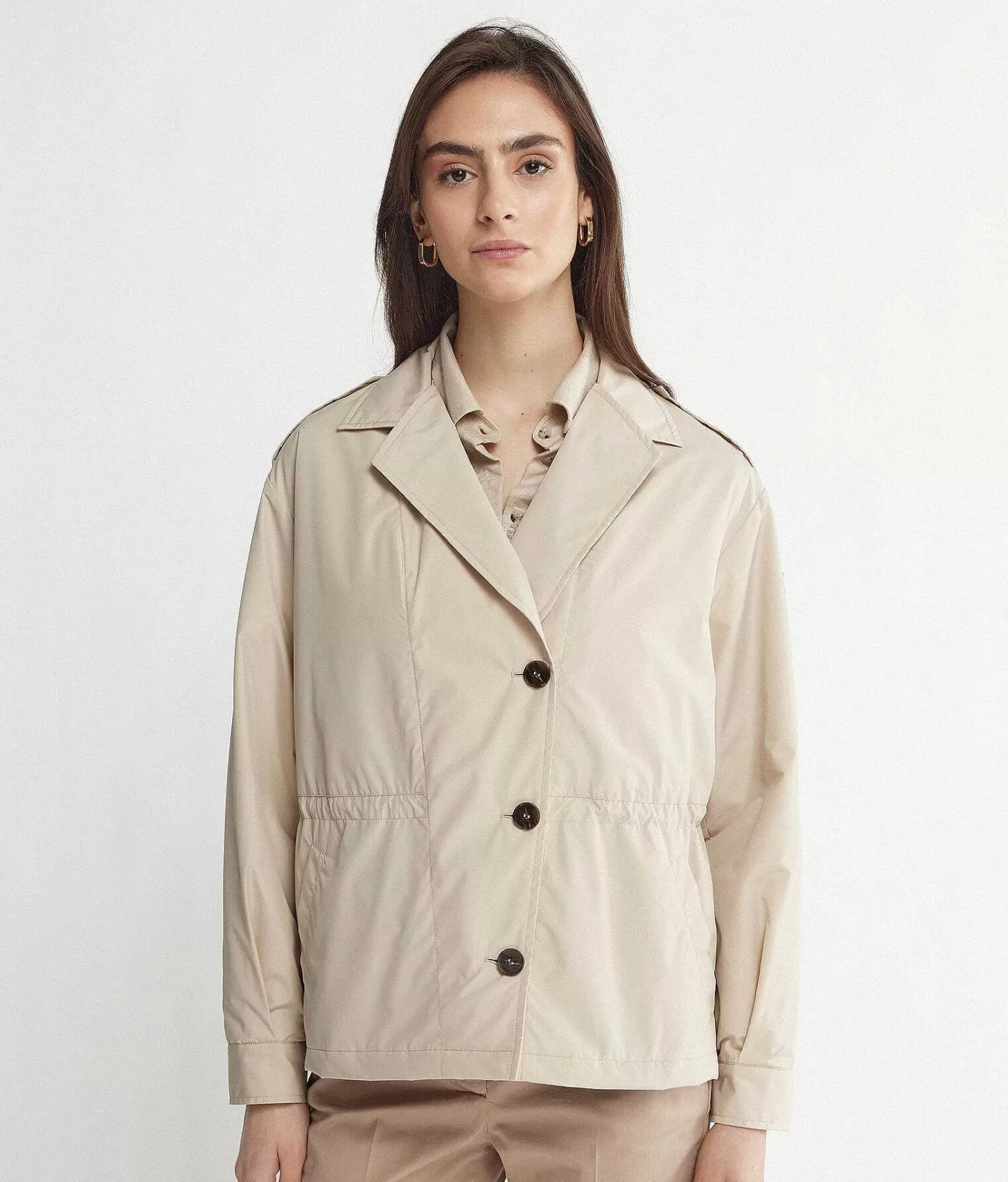 Falconeri Trench Corto Con Interno In Cashmere Discount